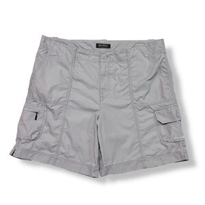 EDDIE BAUER Grey Cotton Cargo Shorts 8” Inseam